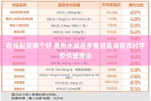 在线配资哪个好 贵州水城逐步推进高海拔农村学校供暖建设